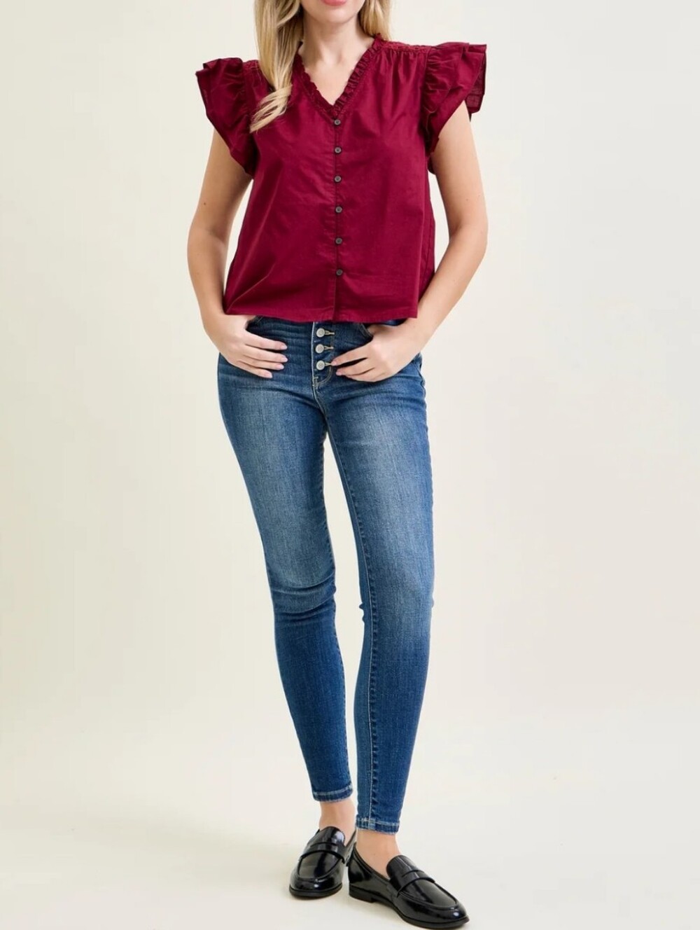 Judy Blue Sienna Classic Button Fly Skinny Jeans Size 1 25 High Rise